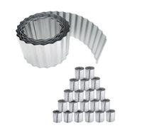 Primrose Galvanised Metal Garden Lawn Wavy Edge Border Edging Roll in Silver Primrose Silver