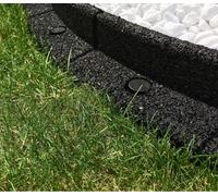 Primrose Pack Of 6 Flexiborder Garden Edging For Lawns Border Edge Piece In Black 6M