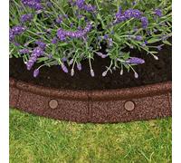 Primrose Pack Of 6 Flexiborder Garden Edging For Lawns Border Edge Piece In Brown 6M