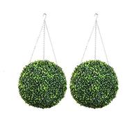 Primrose Pair Of 28cm Artificial Boxwood Topiary Balls Bush Sphere