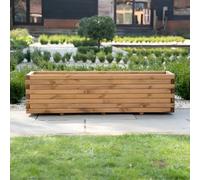 Primrose Pine Raised Flower Bed Trough Planter - Treated Durable Pine & Responsibly Sourced Timber XL 140cm x 40cm (55.5in x 15.75in)