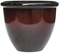 Primrose Plant Pot Round Flower Pot Plastic Planter Black 41cm Primrose Black