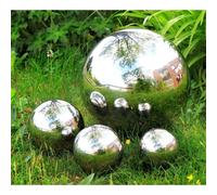 Primrose Polished Stainless Steel Gazing Globe Sphere 15cm in Silver Primrose Silver
