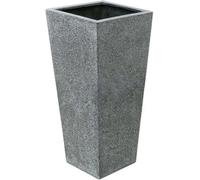 Primrose Poly Terrazzo Stone Black Tall Flared Outdoor Square Planter 91cm Primrose Black