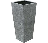 Primrose Poly Terrazzo Stone Black Tall Flared Outdoor Square Planter 91cm Primrose Black