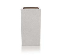 Primrose Poly Terrazzo Stone White Tall Cube Outdoor Planter 120 Litre 79cm Primrose White