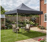 Primrose Pop Up Gazebo 3m x 3m Garden Marquee Waterproof UV Resistant Grey - Grey
