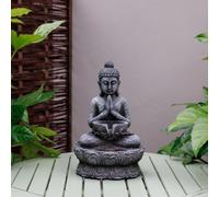 Primrose Praying Buddha Tabletop Water Feature With Led Lights