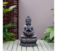 Primrose Praying Buddha Tabletop Water Feature With Led Lights