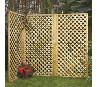Primrose Premier Wall Trellis Privacy Panel Garden Screening Sheet 1.83m x 0.3m in Natural Primrose Natural