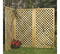 Primrose Premier Wall Trellis Privacy Panel Garden Screening Sheet in Natural Wood 1.83m x 1.8m
