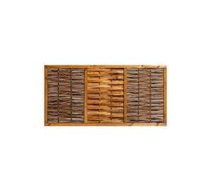 Primrose Premium Framed Fence Panel Bunched Willow Hurdle Hand Woven 1.82M X 0.90M
