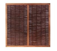 Papillon Heavy Framed Woven Willow Wicker Wattle Hurdle Fence Panels Garden Privacy Screening Wooden Fencing (1.8m x 0.9m)