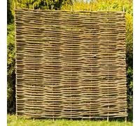 Primrose Premium Hazel Hurdle Woven Wattle Garden Fence Panel 6ft x 6ft in None Primrose None