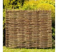 Primrose Premium Hazel Hurdle Woven Wattle Garden Fence Panel W1.82m x H1.5m in None Primrose None