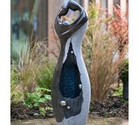 Primrose Rain Effect Water Feature Couple Figurine LED Outdoor Use 115cm in Dark Grey Primrose Dark Grey