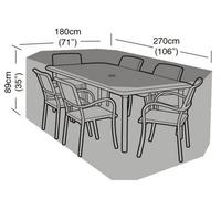 Primrose Rectangular 6 Seater Furniture Set Cover 270Cm X 89Cm - Premium - Black