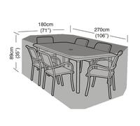 Primrose Rectangular 6 Seater Furniture Set Cover 270cm x 89cm - Super Tough - Dark Green | Size: 270 cm x 89 cm Primrose Green 270 cm x 89 cm
