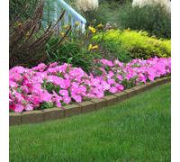 Primrose Recycled Rubber Lawn Edge Border for Reducing Weed Growth in Earth 1.2m in Grey Primrose Grey