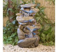 Primrose Rock Cascade Water Feature Fountain 3 Tier Waterfall Natural Stone Primrose Stone