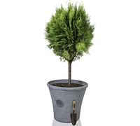 Primrose Round Cone Tuscan Planters Lightweight Continental Grey Stone and Resin Composite Plant Pot 45cm (17.7in)