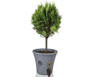 Primrose Round Cone Tuscan Planters Lightweight Continental Grey Stone and Resin Composite Plant Pot 45cm (17.7in)