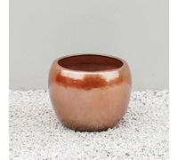 Primrose Round Garden Planter in Glazed Metallic Bronze Finish 41cm
