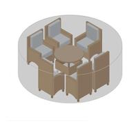 Primrose Round Medium Black Garden Furniture Cover - 250 x 250 x 95cm | Size: 250 x 250 x 95 cm Primrose Black 250 x 250 x 95 cm