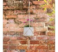 Primrose Round Natural Cement Wall or Ceiling Hanging Plant Pot in Grey 20cm Primrose Grey