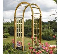 Primrose Rowlinson Pressure Treated Round Top Arch with Trellis Sides 250cm
