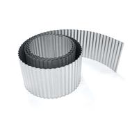 Primrose Rust Proof Galvanised Garden Lawn Steel Edging Corrugated Roll to Reduce Edge Weed Transfer in Silver | Size: 1 Pack Primrose Silver 1 Pack