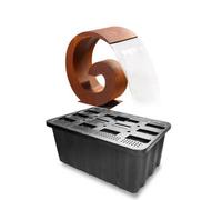 Primrose Sentosa Corten Steel Cascade Water Feature With 200L Reservoir