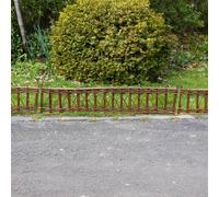 Primrose Set of 2 Natural Willow Border Edging Panel Garden Lawn Border Perimeter 2m in Brown Primrose Brown