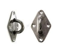 Primrose Silver Stainless Steel Diamond Pad Eye Shade Sail Fitting Fixing Addon in Metallic Silver Primrose Metallic Silver