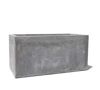 Primrose Small Garden Fibrecotta Cement Finish Outdoor Planter Rectangular 50cm (19.7in)
