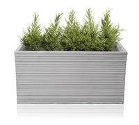 Primrose Small Garden Outdoor Terracotta Fibrecotta Berniss Trough Planter Pot 50cm (19.7in)