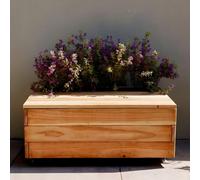 Primrose Smarter Storage Bench Outdoor Furniture Seat 38L Planter On Castors