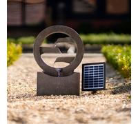 Primrose Solar Grey Peaceful Flowing Steps Cascading Water Feature With Battery Backup And Lights 48Cm