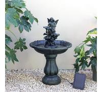 Primrose Solar Powered Fairy Figure Grey Water Feature Cascade 89Cm
