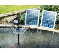 Primrose 1550LPH Solar Pump Kit for Outdoor Garden Water Feature Fountains with Lights and Backup Battery