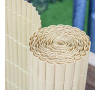 Primrose Split Bamboo Artificial Privacy Garden Fence Screening Roll 4m x 1m in Beige Primrose Beige