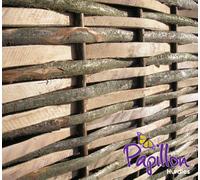 Primrose Split Hazel Hurdle Fence Panel Natural 6Ft X 3Ft Handwoven Weave