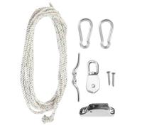 Primrose Stainless Steel Easy Hoist Advanced Shade Sail Fixing Kit Accessory in Metallic Silver Primrose Metallic Silver