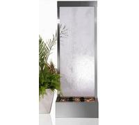 Primrose Stainless Steel Water Wall Silver Falls With Lights 173Cm