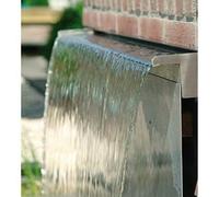 Primrose Stainless Steel Waterfall Blade Cascade Rear Supply (Sheer descent) 120cm in Silver Primrose Silver