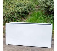 Primrose Stone Composite White Trough Outdoor Garden Planter 55cm x 120cm | Size: 55 cm x 120 cm Primrose White 55 cm x 120 cm