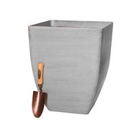 Primrose Stone Effect Resin Indoor Outdoor Planter Plant Pot In White 52Cm