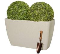 Primrose Stone Effect Resin Planter Indoor Outdoor Trough In White 59Cm
