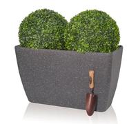 Primrose Stone Effect Trough Planter in Baltic Grey 75cm Primrose Grey