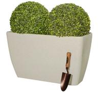 Primrose Stone Effect Trough Planter In White 75Cm